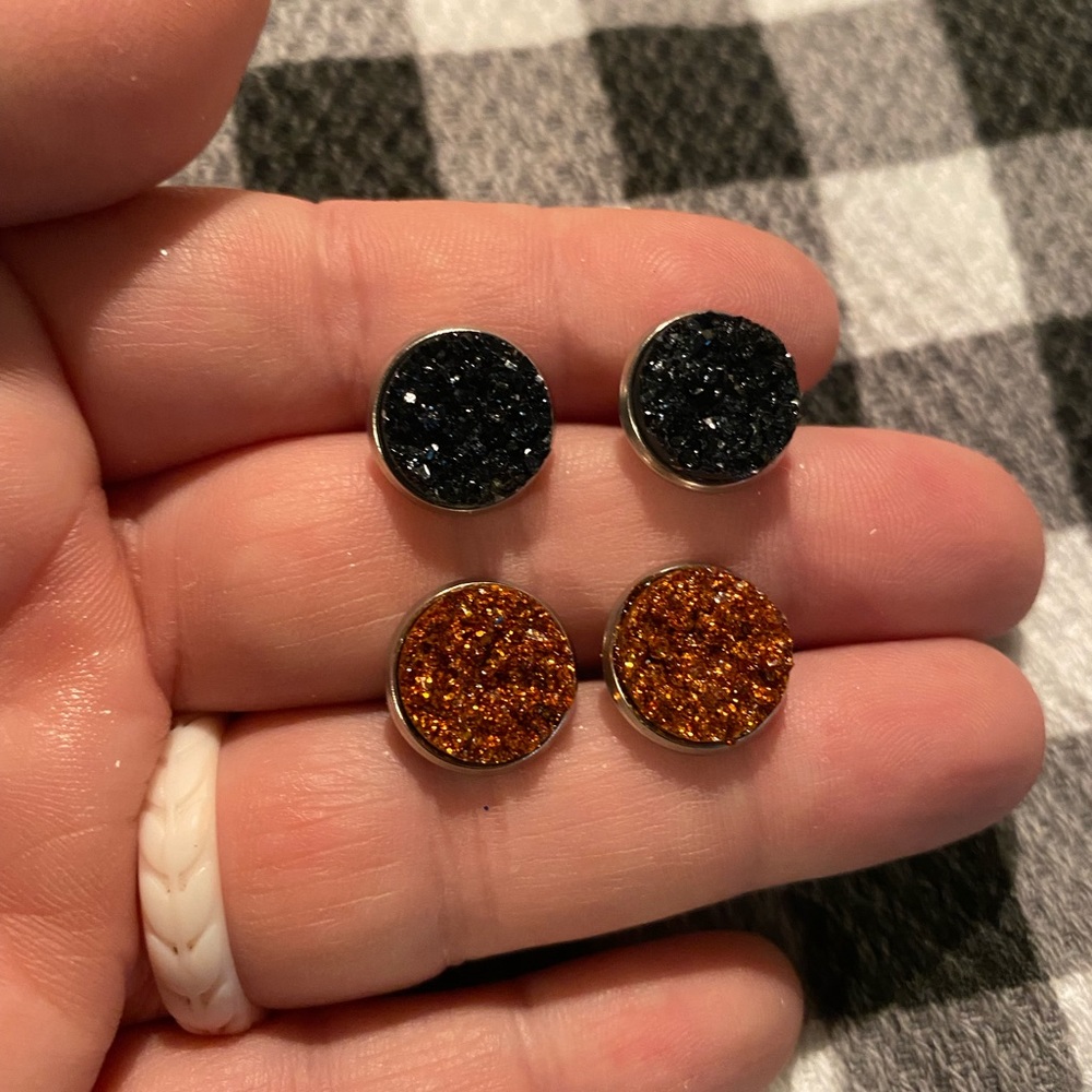 Halloween Druzy Studs